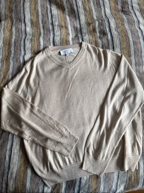 La Ligne lightweight Silk Merino wool Ben V Neck Sweater, NWOT, L
